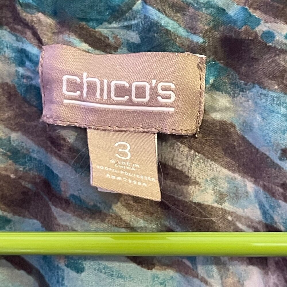 Chico's Lightweight Quilted Jacket Pockets Size 3/Large/16/18 TINY FLAW - Picture 3 of 13